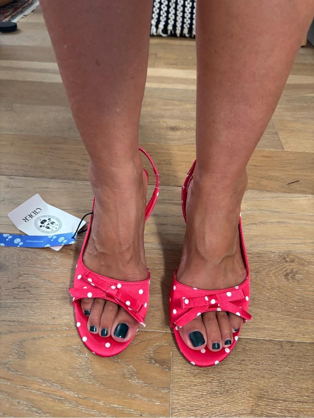 Polka Dot Bow Slingbacks by Cider
